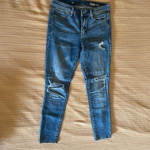 Gap distressed skinny jeans